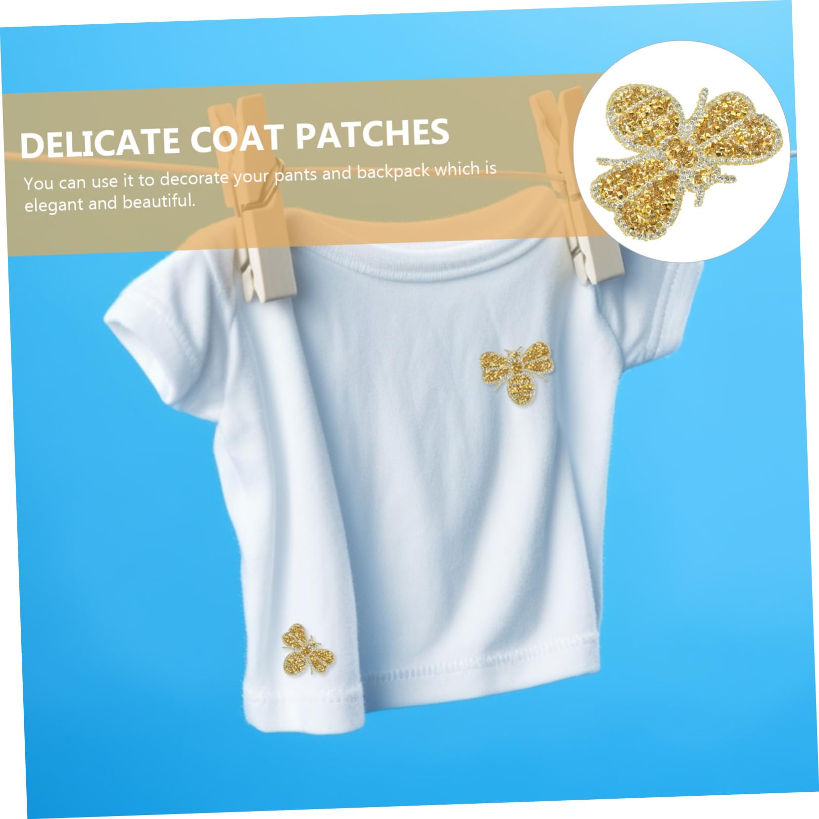 SHINEOFI 40pezzi Toppe Decorative Per Abbigliamento Patch Resistenti Per Cappelli Adatte Per Jeans Borse e Magliette Design Ape
