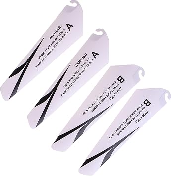 4pcs Spare Parts Durable For Remote Control Helicopter Propeller Blades ABS Helicopter Blade Spare Parts Toys Accessory, black