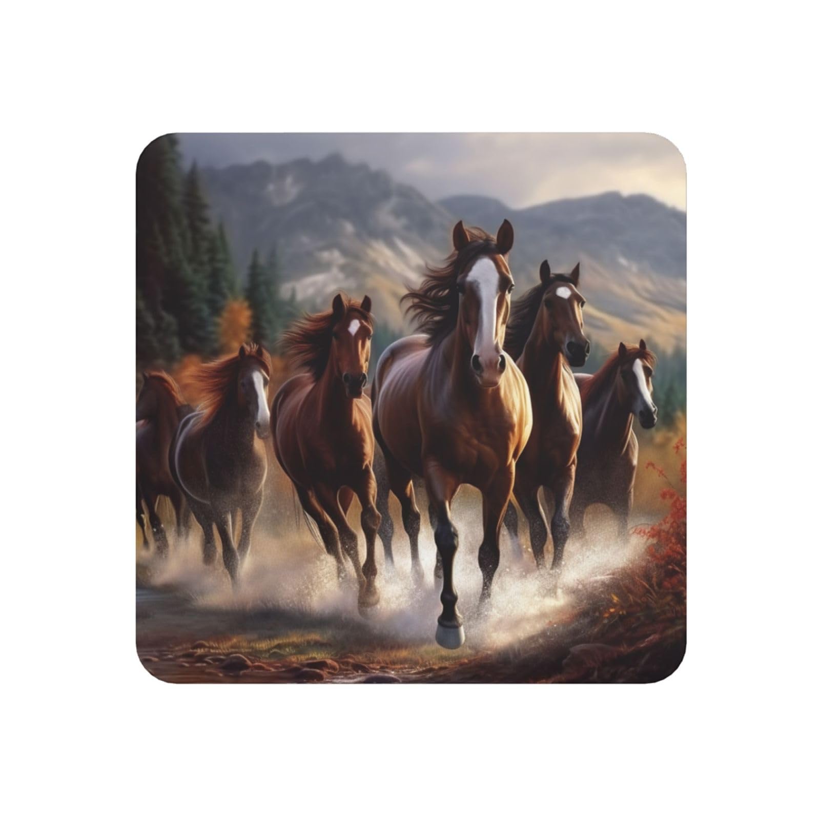 Fodpand Square Horses Fridge Magnets, Strong Small Refrigerator Magnets Decorative Magnets For Kitchen Fridge Office Locker - Funny Magnetic Stickers Birthday Gifts
