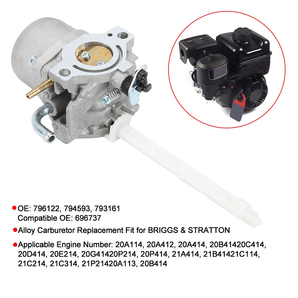 Carburatore, ricambio carburatore in lega di adatto per 796122