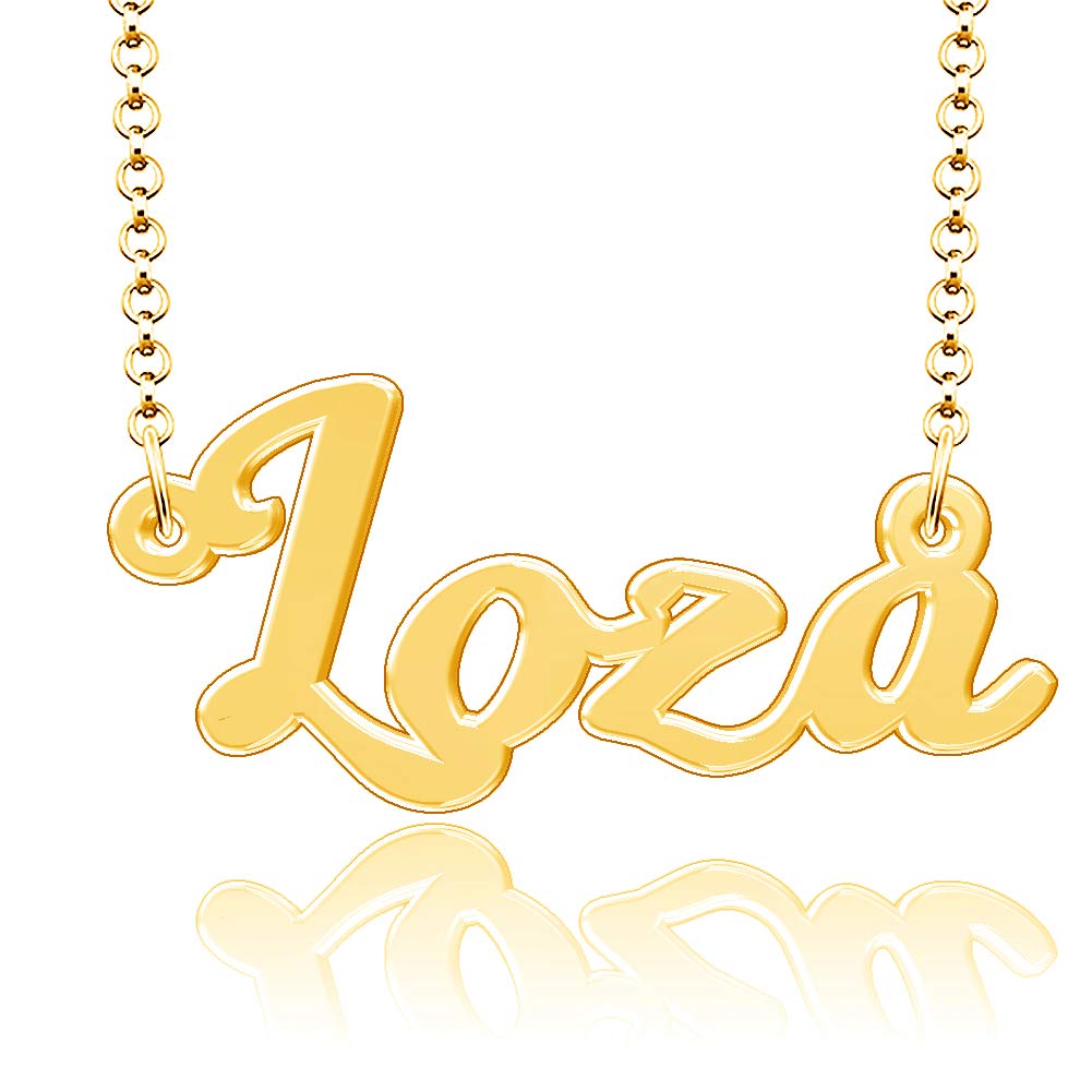 Name Necklace Personalized Custom Made Sterling Silver Pendant Gift for Women