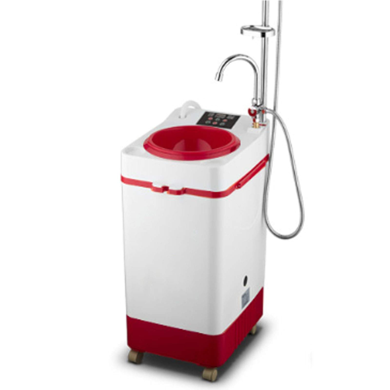 Doccia da Campeggio Doccia Esterna Rivestimento in plastica ABS 100L Grande capacità/2000 W/55 ℃ Ruote girevoli Muoviti Come Vuoi per la casa e l'esterno (Rosso (Modelli promozionali))