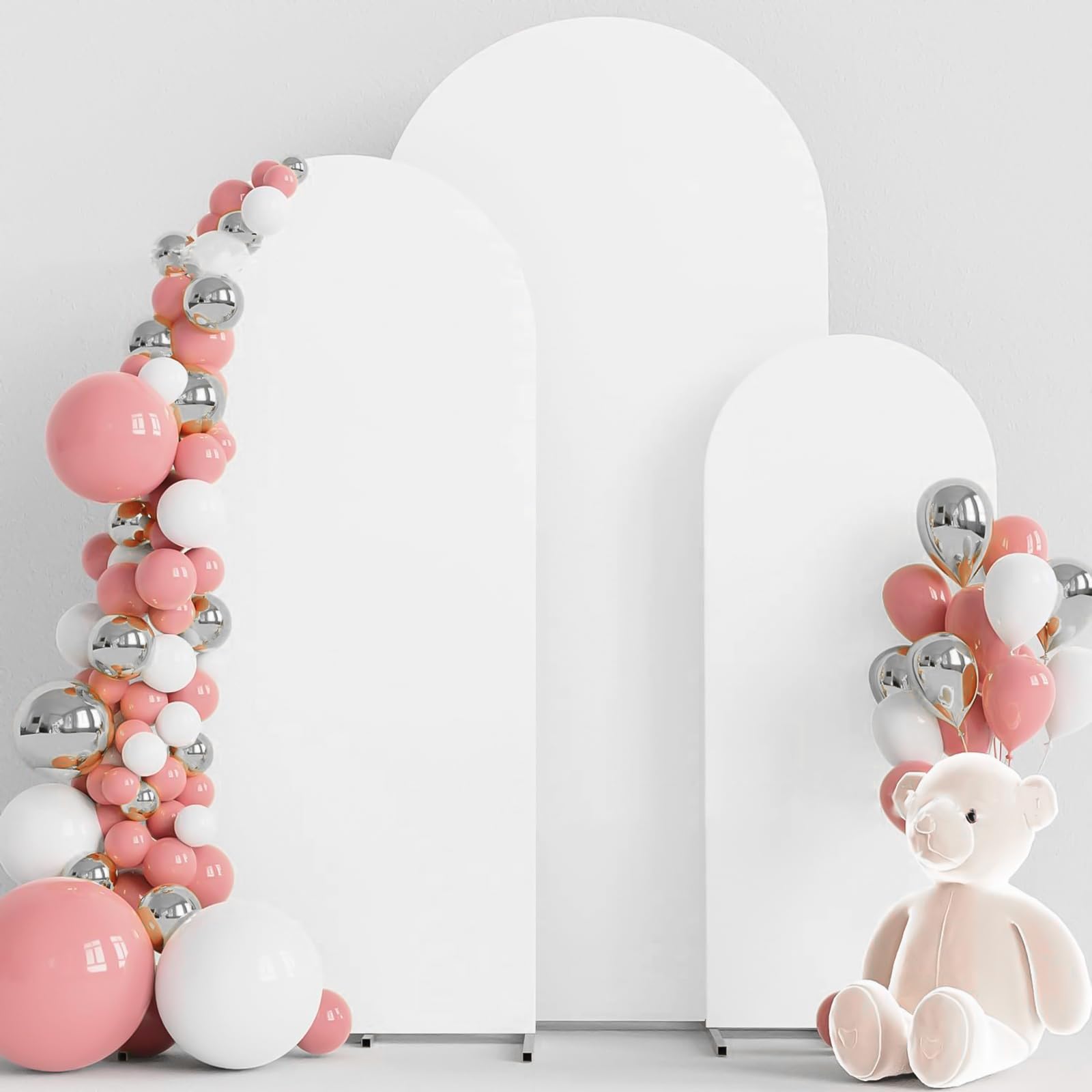 Tinkllicoy Arch Backdrop Cover, Wedding Arch Cover Spandex Fitted Cover for Photography Studio Stretchy Backdrop Cover for Birthday Baby Shower