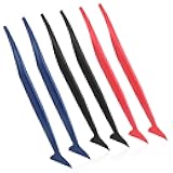 JJUNW 6 PCS Car Micro Squeegee Curves Slot Tint Tool Set, Auto Vinyl Wrap Tool Kit, 3 in 1 Flexible Vinyl Applicator Tool with Different Hardness for Installing Vehicle Wraps and Auto Stickers
