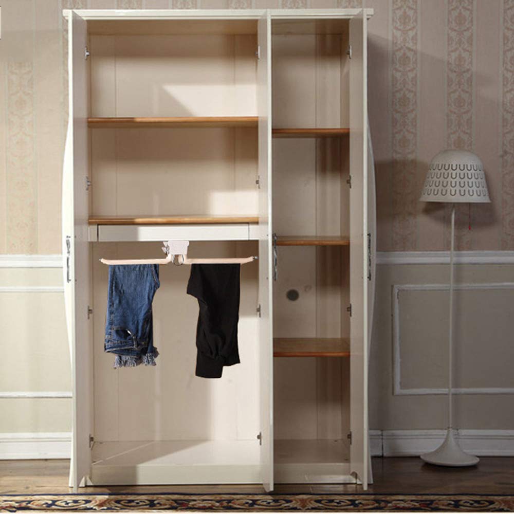 Gruccia Estraibile Per Pantaloni 22 Posti - Acciaio Inox E ABS Beige, Silenziosa Con Guide Ammortizzate