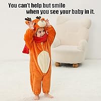 Vista 63 de Disfraz de bebé de Halloween para niños pequeños, rómper, mameluco para niños o niñas, ropa de animales, de 2 a 36 meses Dinosaurio rojo