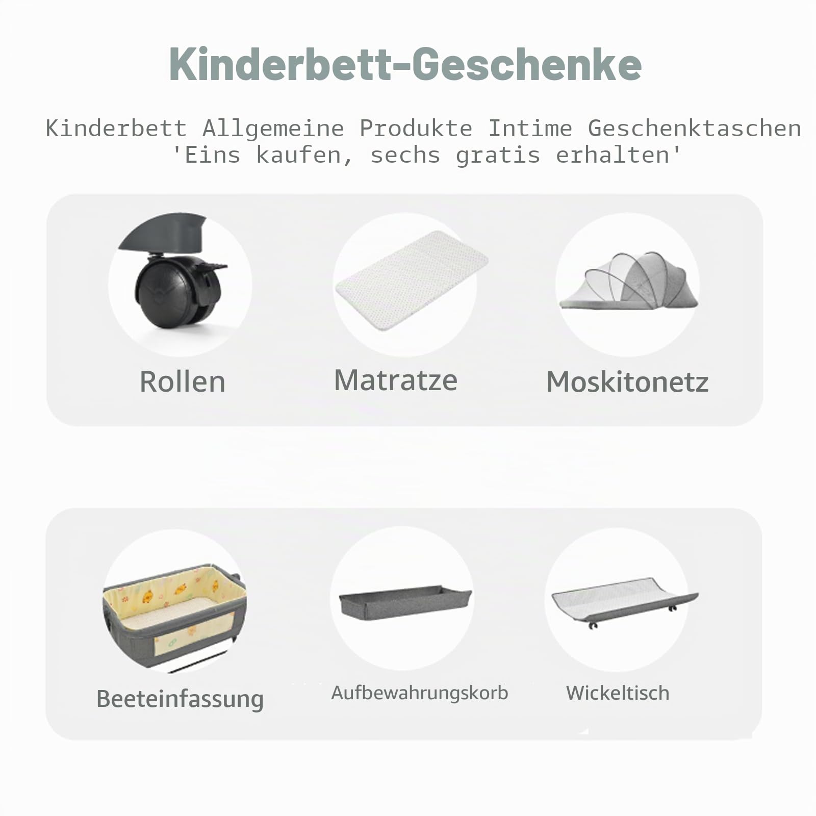 Next to me Beistellbett höhenverstellbar, tragbarer Stubenwagen, stabiles Babybett 3-in-1, mit waschbarer Matratze, Wickeltisch, Aufbewahrungstasche, 4 feststellbare Räder, Moskitonetz, für 0