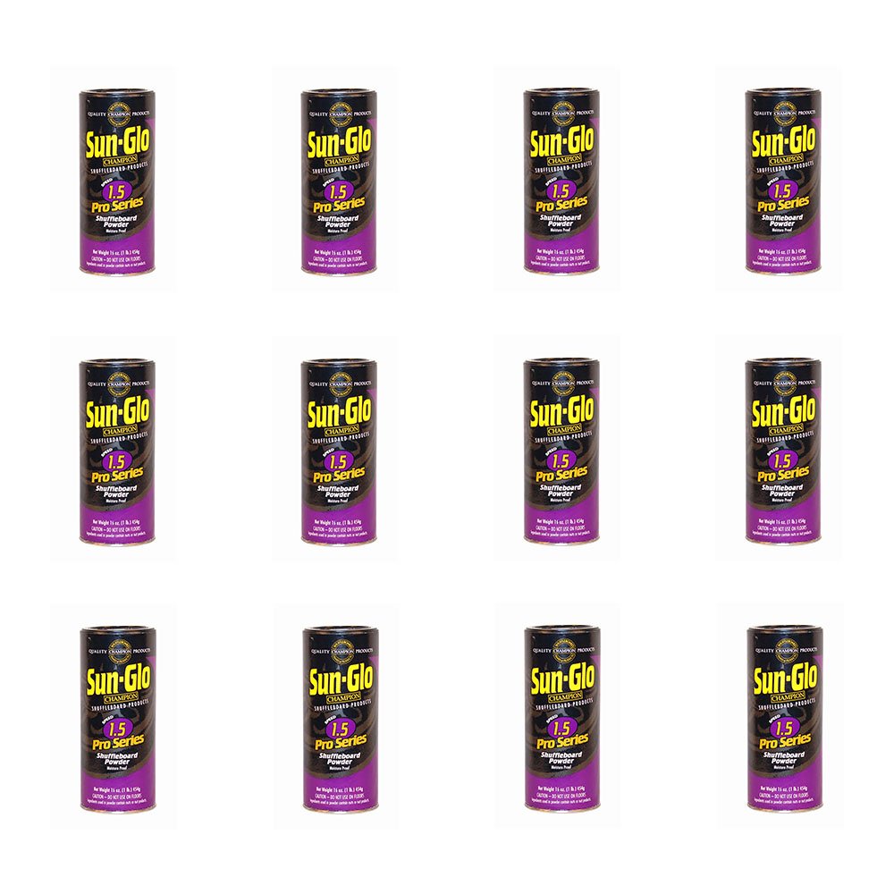 Sun-Glo 1.5 Speed Pro Series Shuffleboard Powder Wax (16oz, 3 Can Pack)