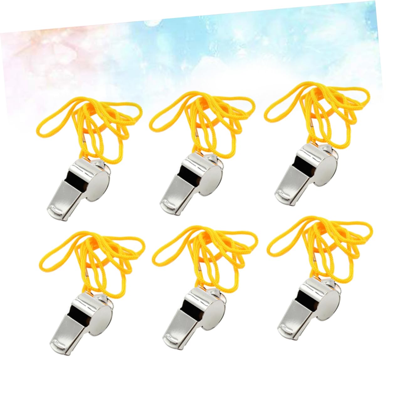 BESPORTBLE 12pcs Metal Whistles Survival Whistle Emergency Loud Siren Stainless Steel Easy to Carry