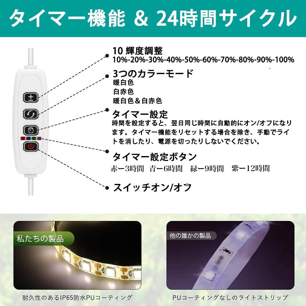 ❤天候に左右されない❣害虫被害が多い植物の育成にも超最適♪❤植物育成ライト Amazon.co.jp: YoKiStar 植物育成ライト LED 1セット4本 10段階