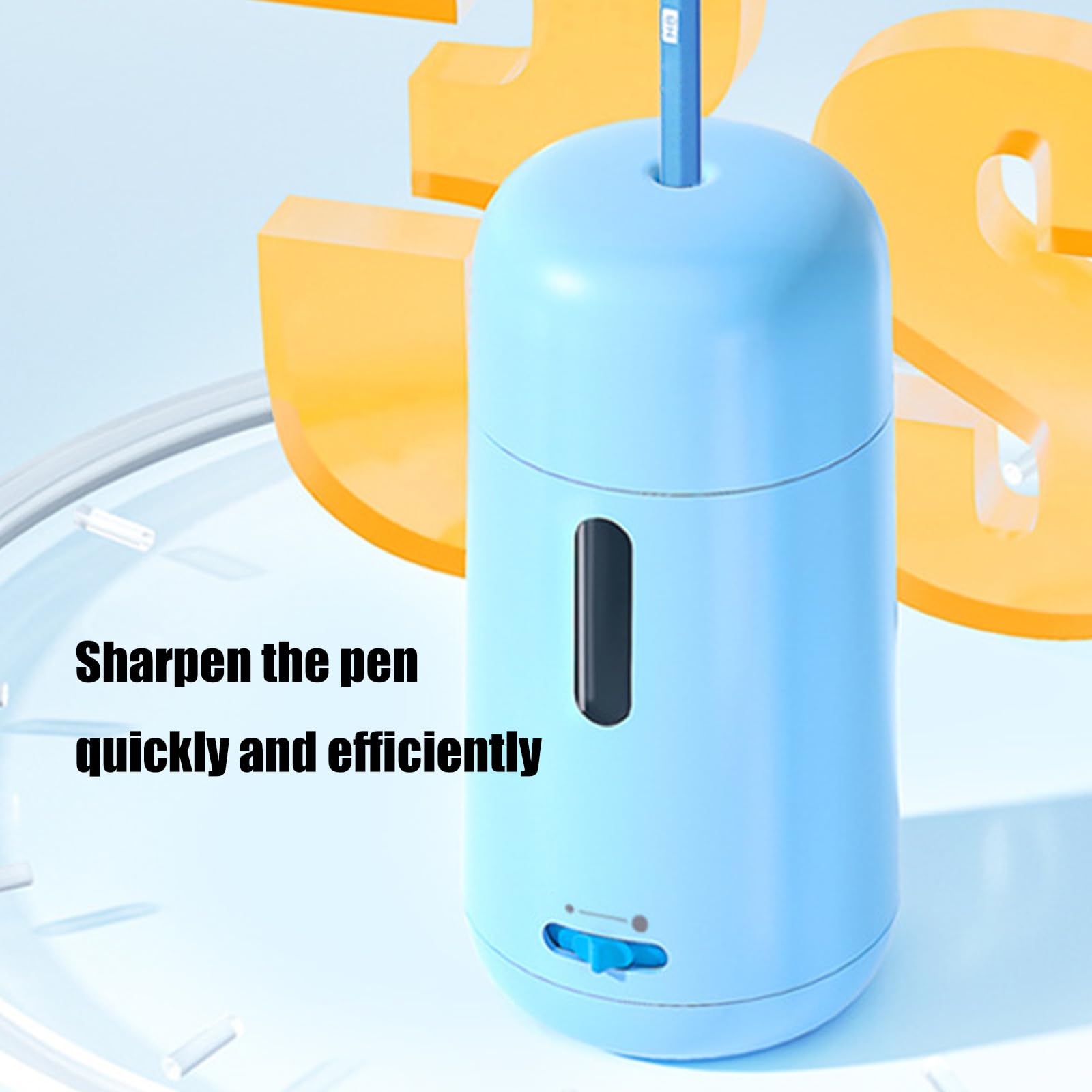 Taille-crayon automatique portable 3 modes réglables Arrêt automatique pour dessiner des crayons 7 mm-8 mm Efficace