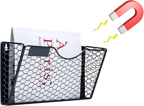 Glolaurge Soporte magnético de 1 nivel para archivadores refrigerador pizarra blanca soporte de papel magnético soporte de correo magnético soporte