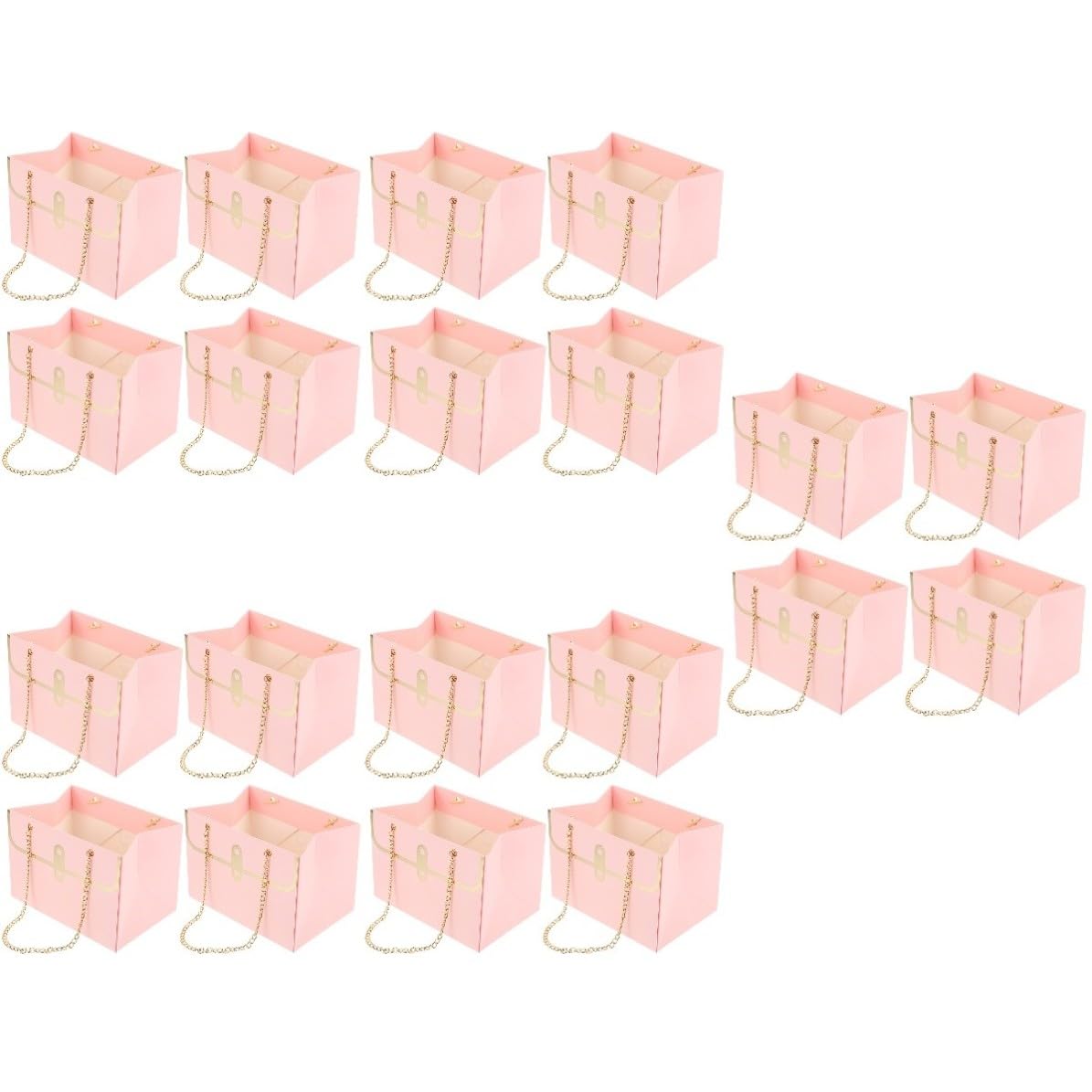 Didiseaon 20 Unidades Bolsa de Obsequio Rectangular Rosa para Flores, Papel