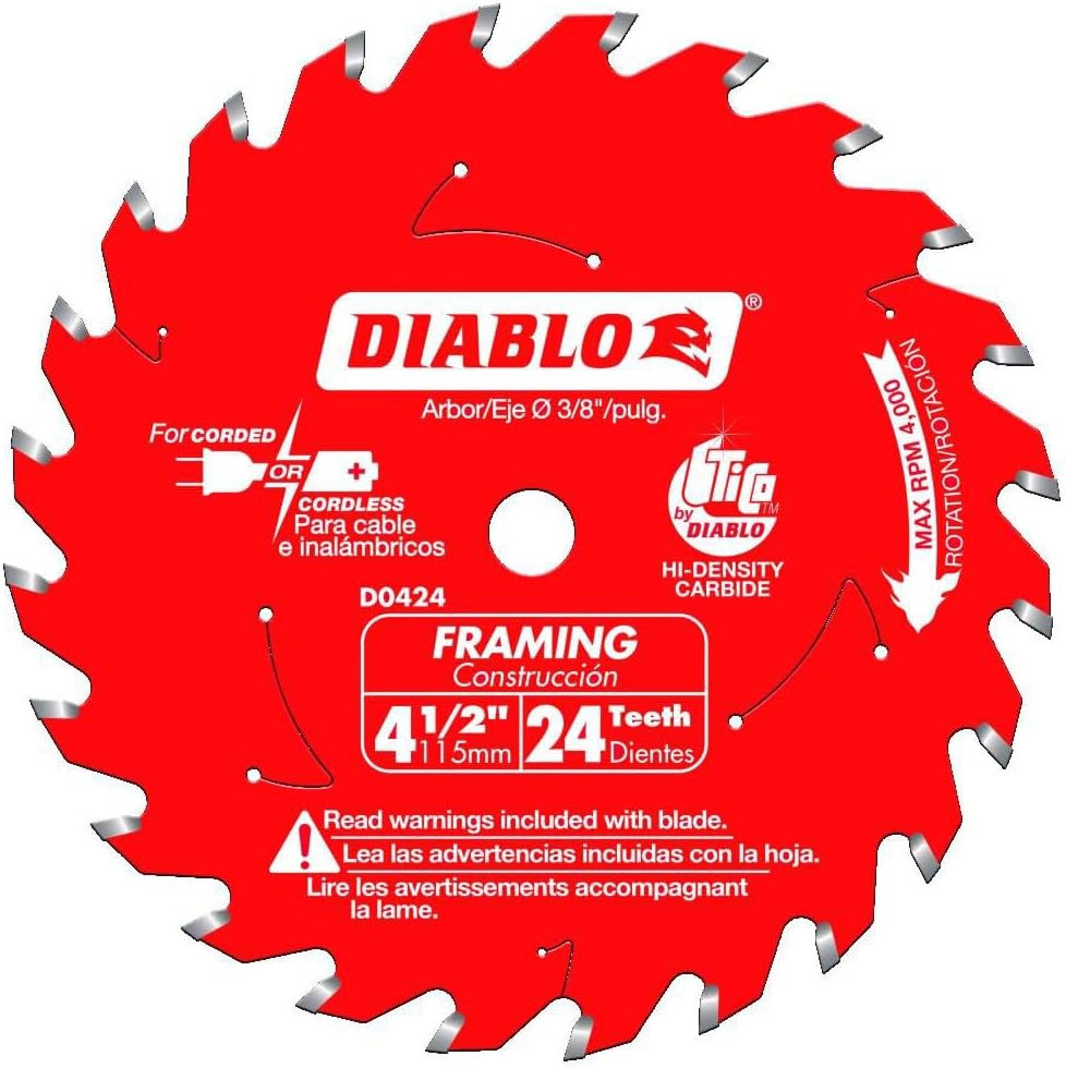 Tools 4 1/2 Inch X 24 Tooth Framing Trim Saw Blade