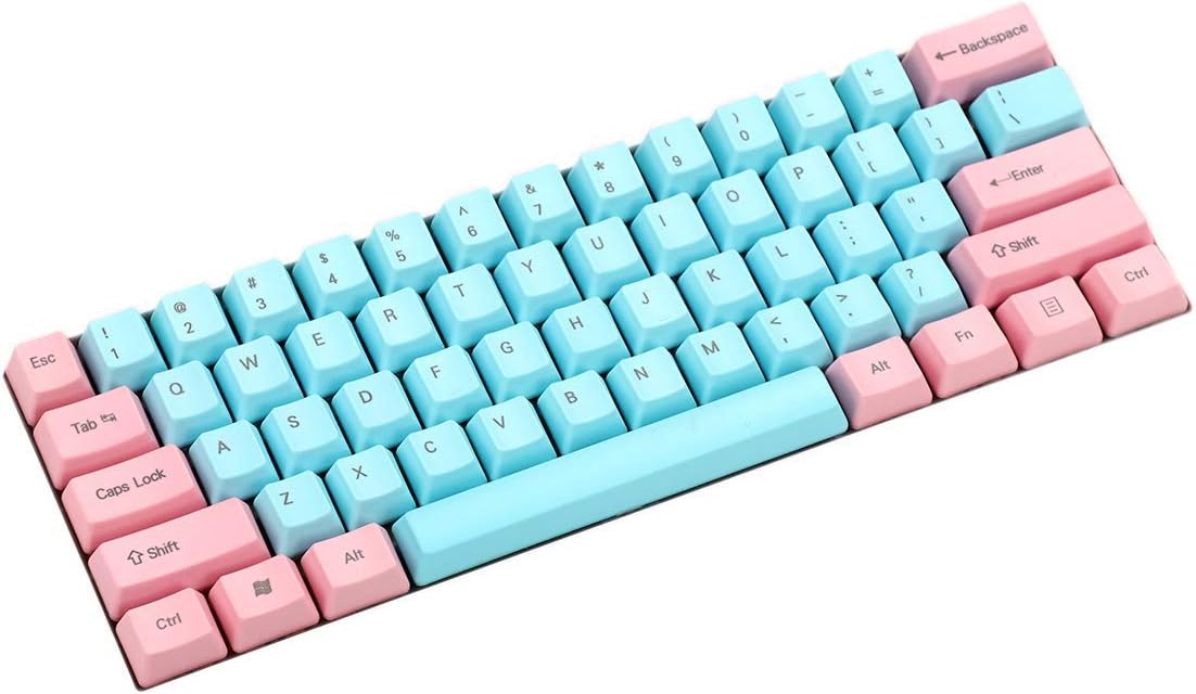 NPKC 61 87 104 Keys Miami Thick PBT OEM Profile Keycap for MX Switches GH60 Tenkeyless Mechanical Gaming Keyboard (61 Top Print)