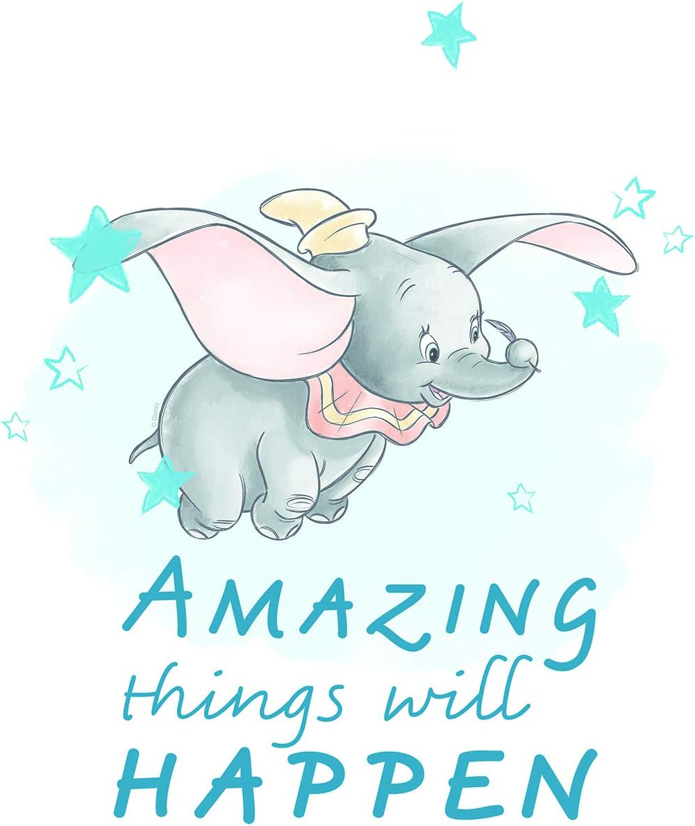 KomarDisney Wall Picture | Dumbo Amazing | Children's Room, Baby Room, Decoration, Art Print | Size 30 x 40 cm (Width x Height) | No Frame | WB024-30 x 40 cm