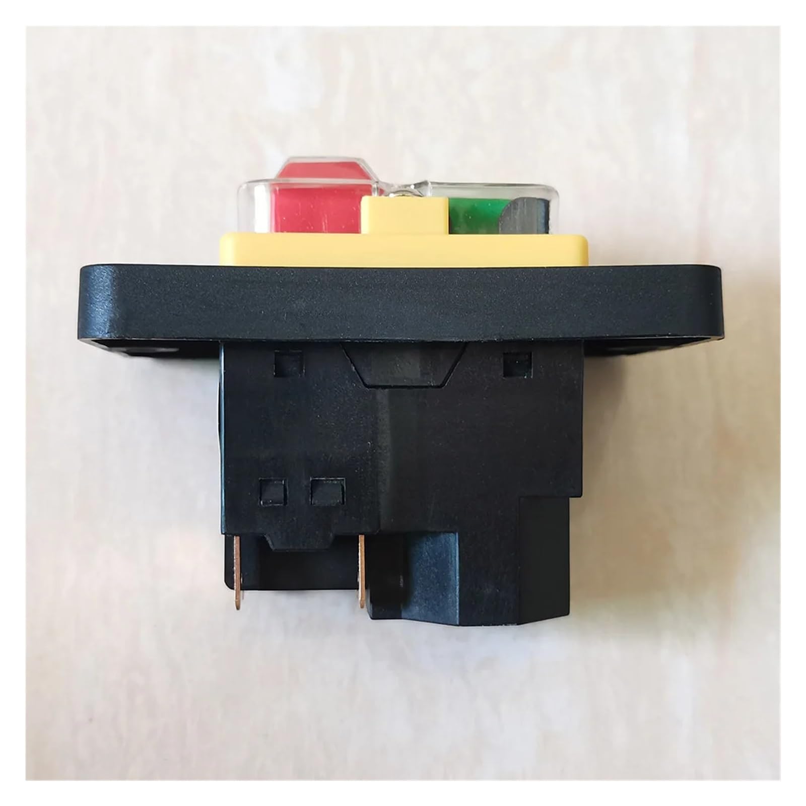 Interruptor pulsador KJD18 de 7 pines, interruptor electromagnético de encendido y apagado con protección contra subtensión y reinicio, 15 (12) A, 230 V CA