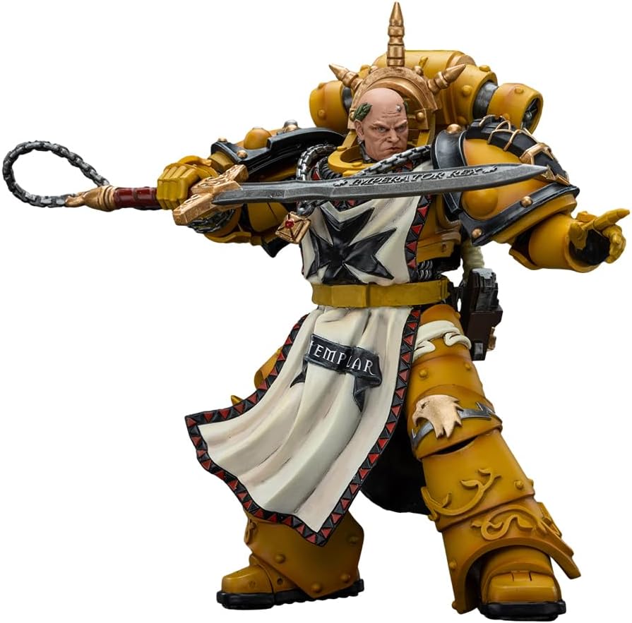 JOYTOY Warhammer 40,000 1/18 Action Figure Imperial Fists Sigismund First Captain of The Imperial Fists Collection Model Christmas Birthday Gifts