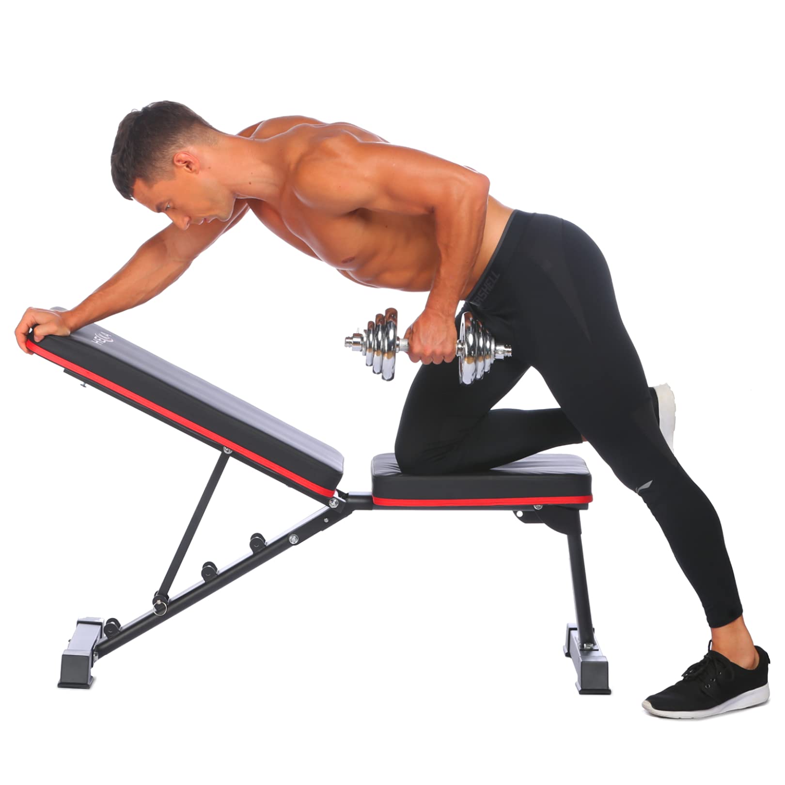 Buy Weight Bench Adjustable Strength Training Bench for Home Hyper Back Extension Bench with