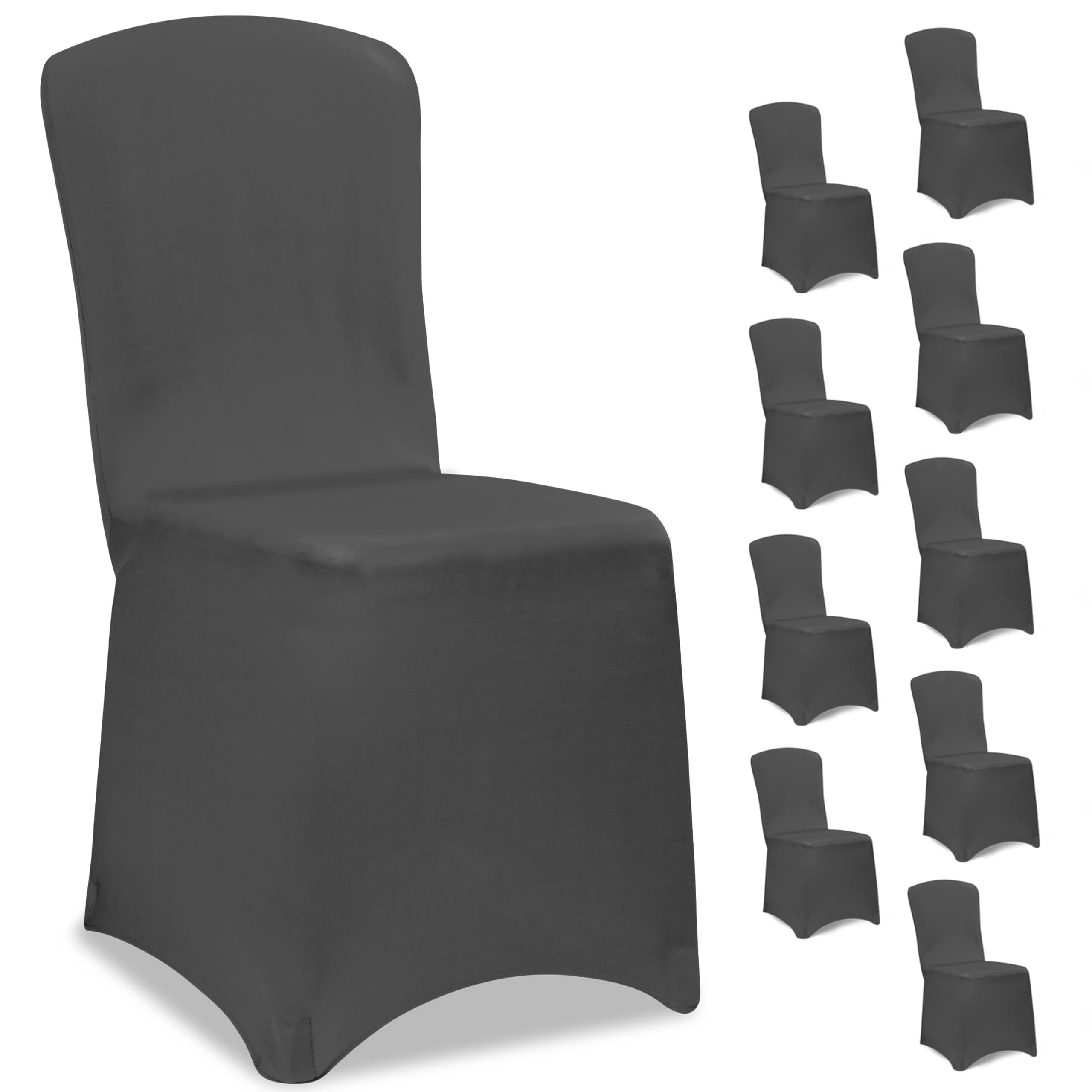 Couverture de chaise lavable anthracite et housse extensible Detex
