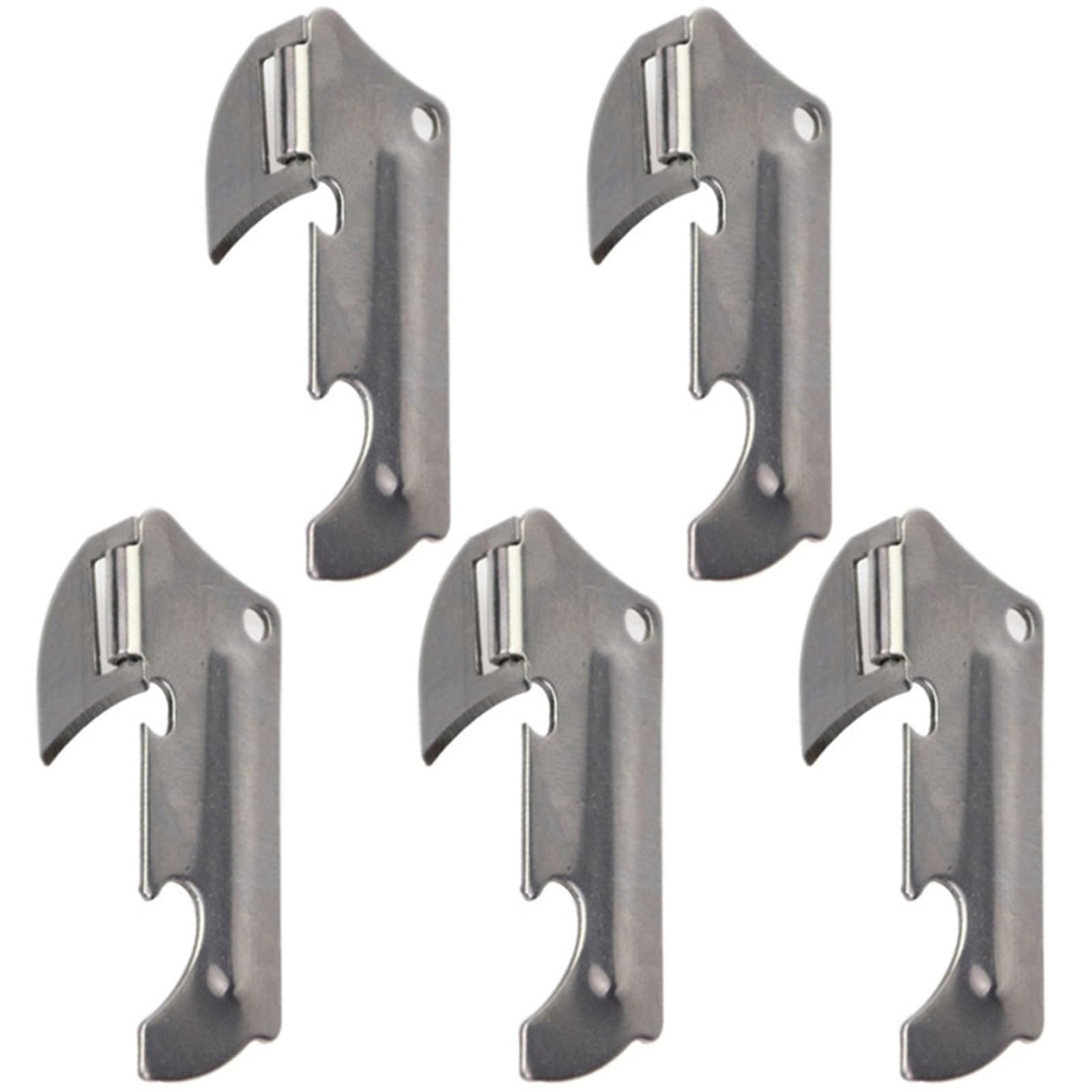 YMXOUQ 5 Pcs Polished Stainless Steel Can Opener Multi-function Stainless Opener Foldable Anti-Rust Practicality Multi-function Can Opener