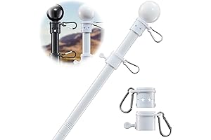 Durable Flagpoles for Porch, 5ft Heavy Duty American Flagpoles for House, Outdoor...