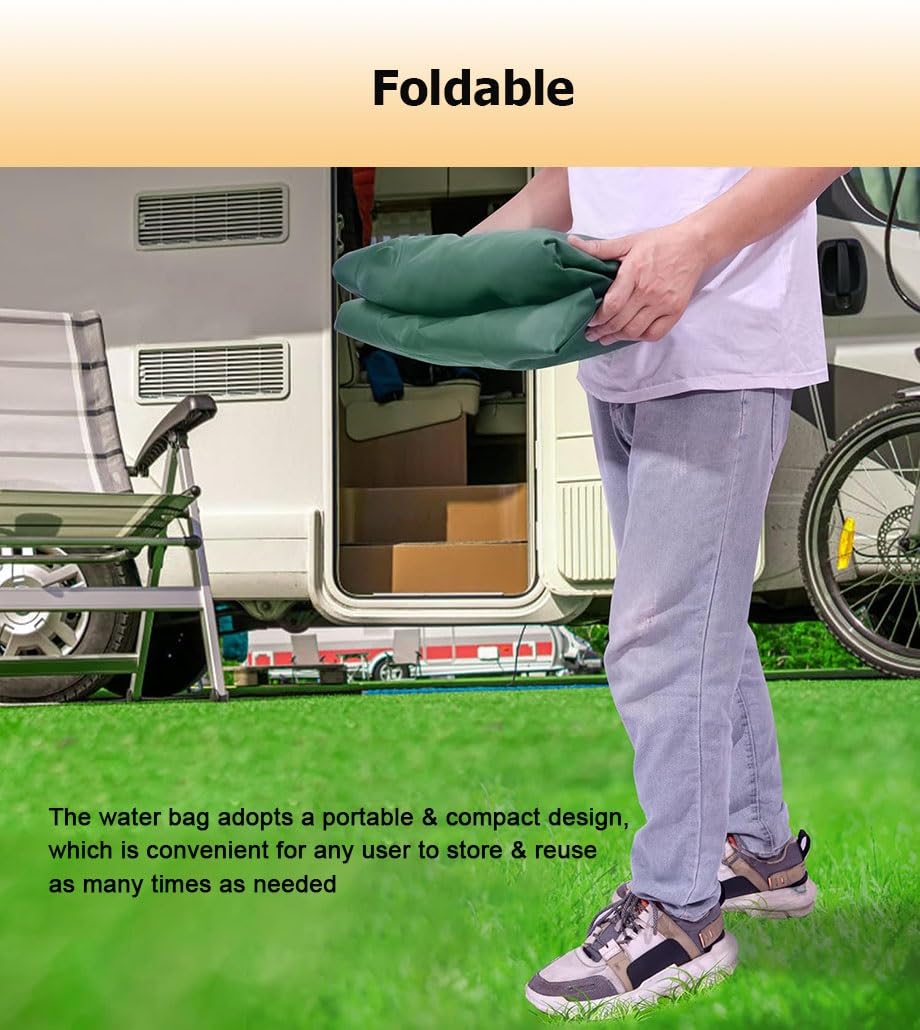 Depósito de almacenamiento de agua/aceite plegable de 1001000 galones, bolsa flexible de PVC duradera para camping, actividades al aire libre, suministro de agua de emergencia, fácil de plegar
