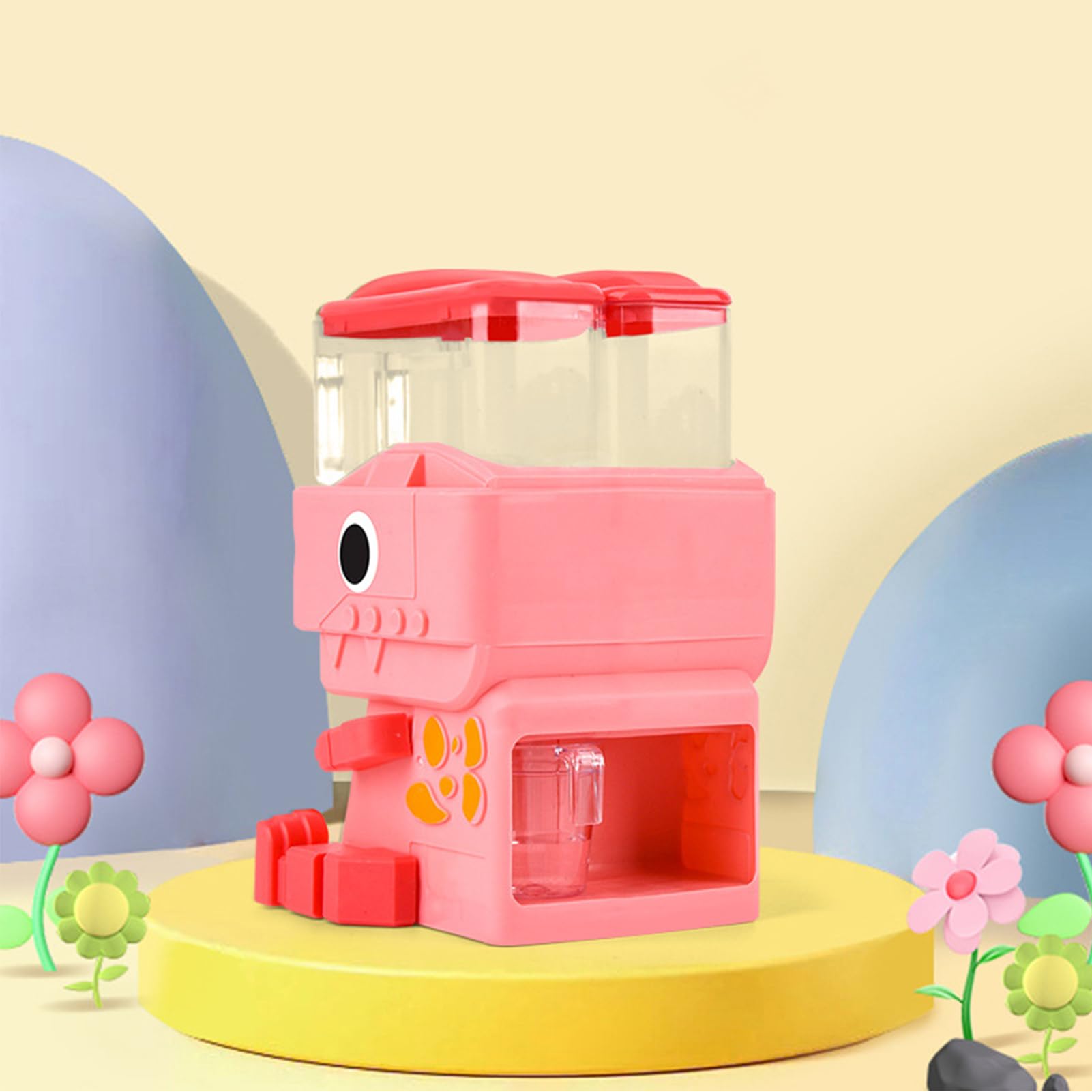 Mrisata Kids Water Dispenser, Dual Outlet Mini Dinosaur Shape Cute Water Dispenser for Kids with Cups, Rotary Arm and Leg - Image 3