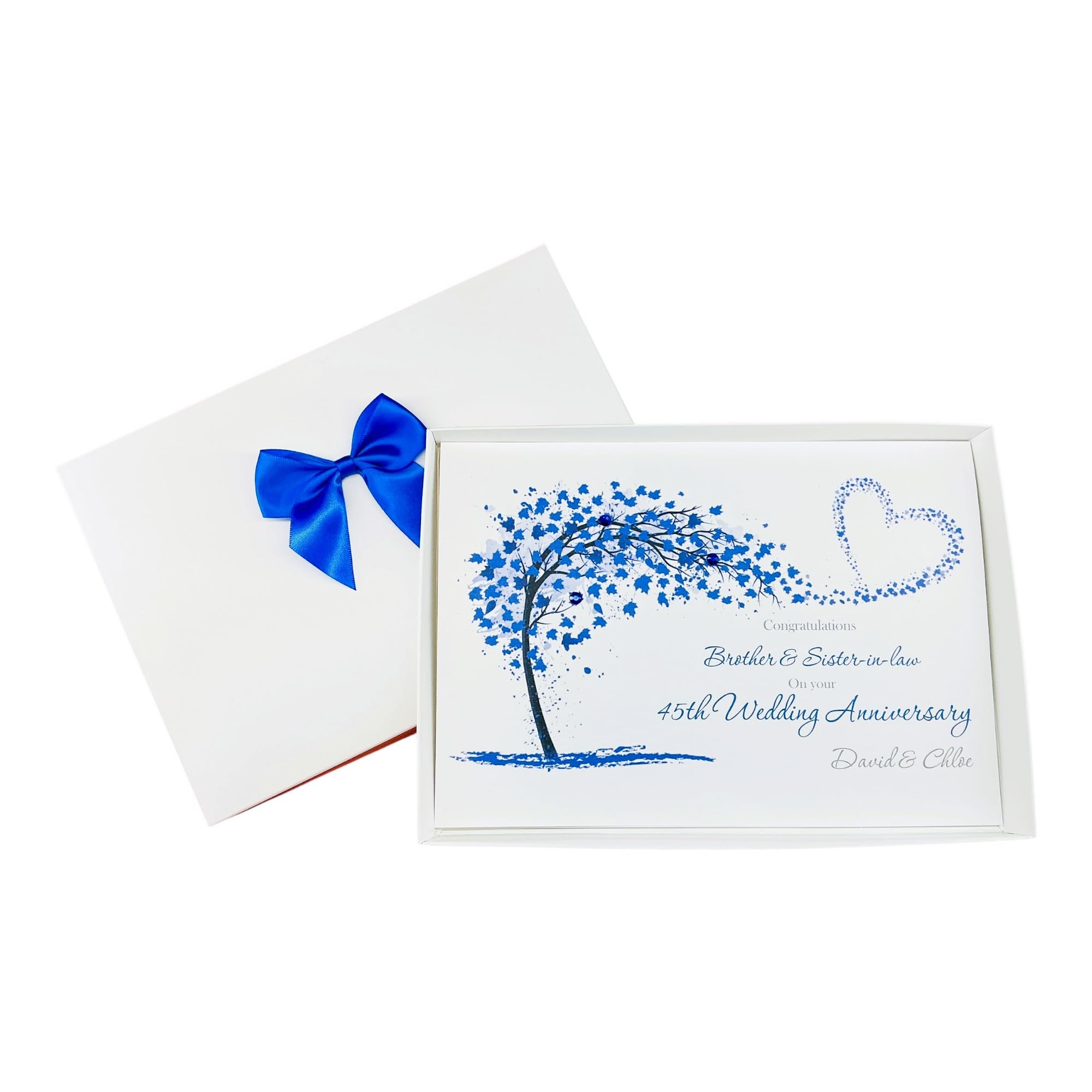 Brother & Sister-In-Law 45th Wedding Anniversary Card Sapphire - SH 185 — image 1