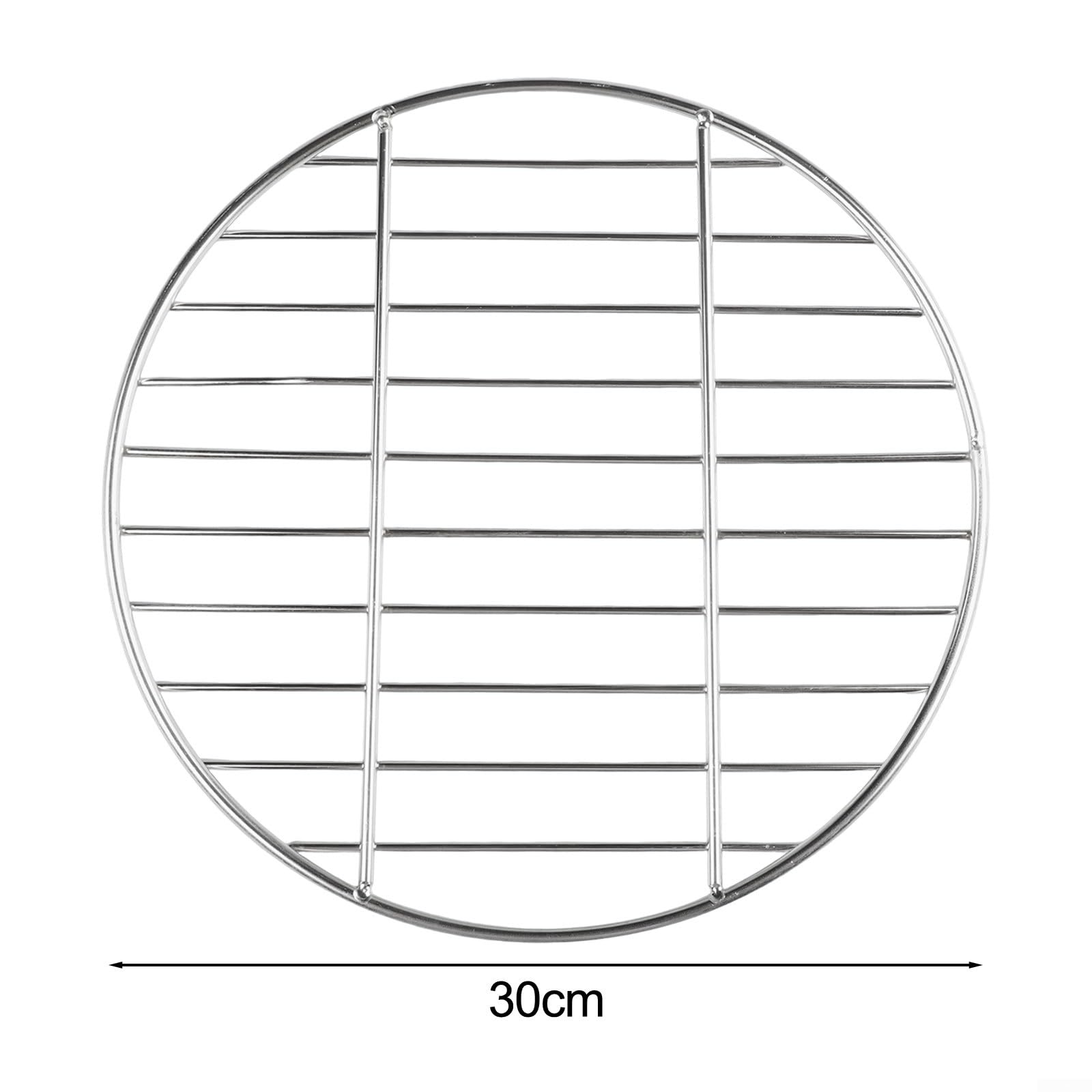 Griglia di ricambio per griglia di cottura, griglia rotonda in acciaio inox, rete per barbecue per campeggio e cucina all'aperto, diametro 30 cm/35 cm/40 cm (30 cm)