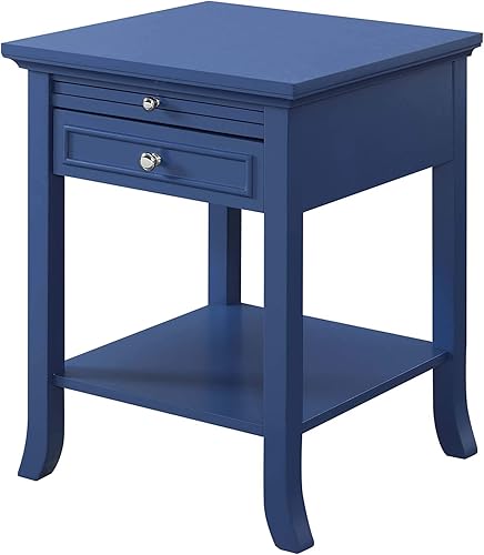 Miniatura 11 de Convenience Concepts American Heritage - Librero de escalera con cajón para archivos, Madera, Blanco Blanco,Azul cobalto,Espresso,Gris,Tapa de