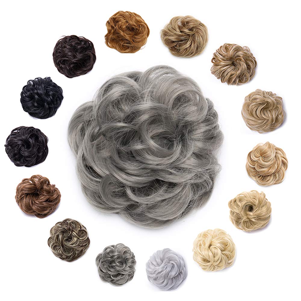 Amazon.com : Hairro Messy Hair Bun Synthetic Scrunchy Donut  display picture 2