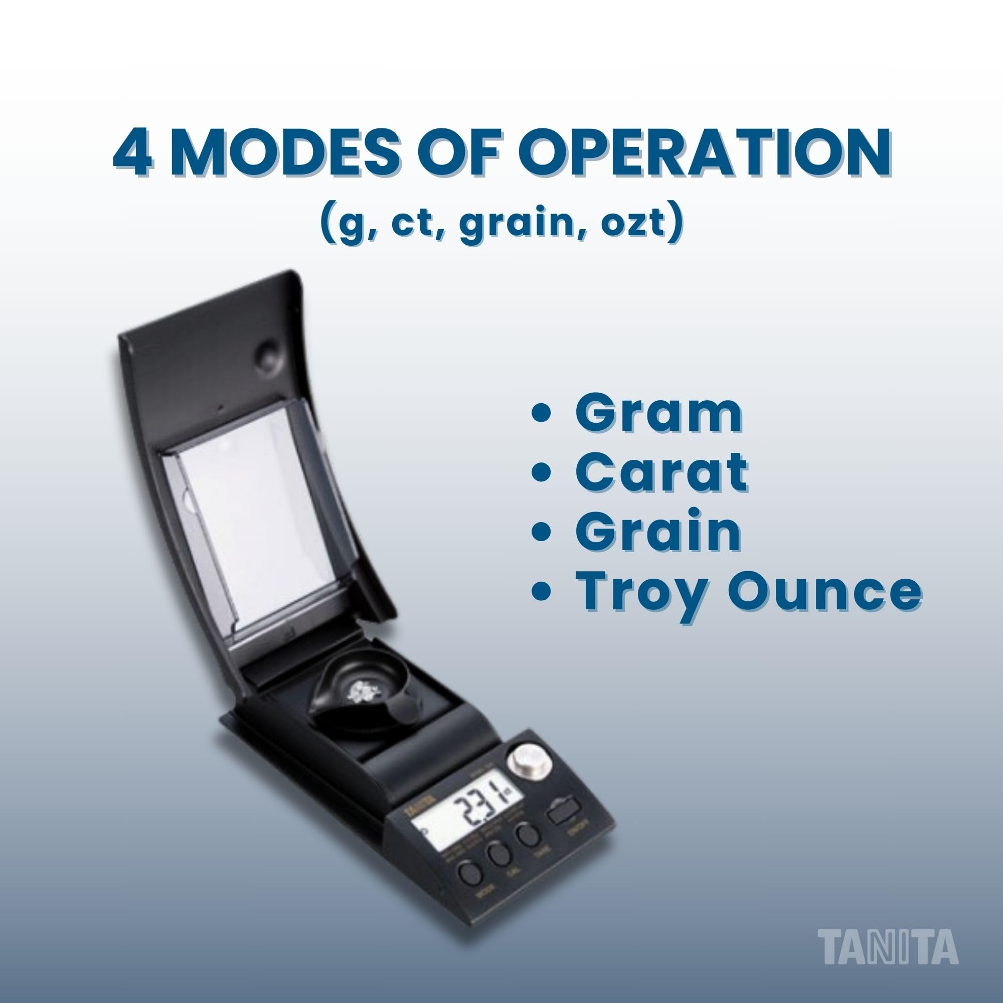 Tanita 1230 Professional Mini Diamond Scale Japan Technology Portable  Carat Scale for Precise Gem Weighing Energy Saving and Auto Power Off
