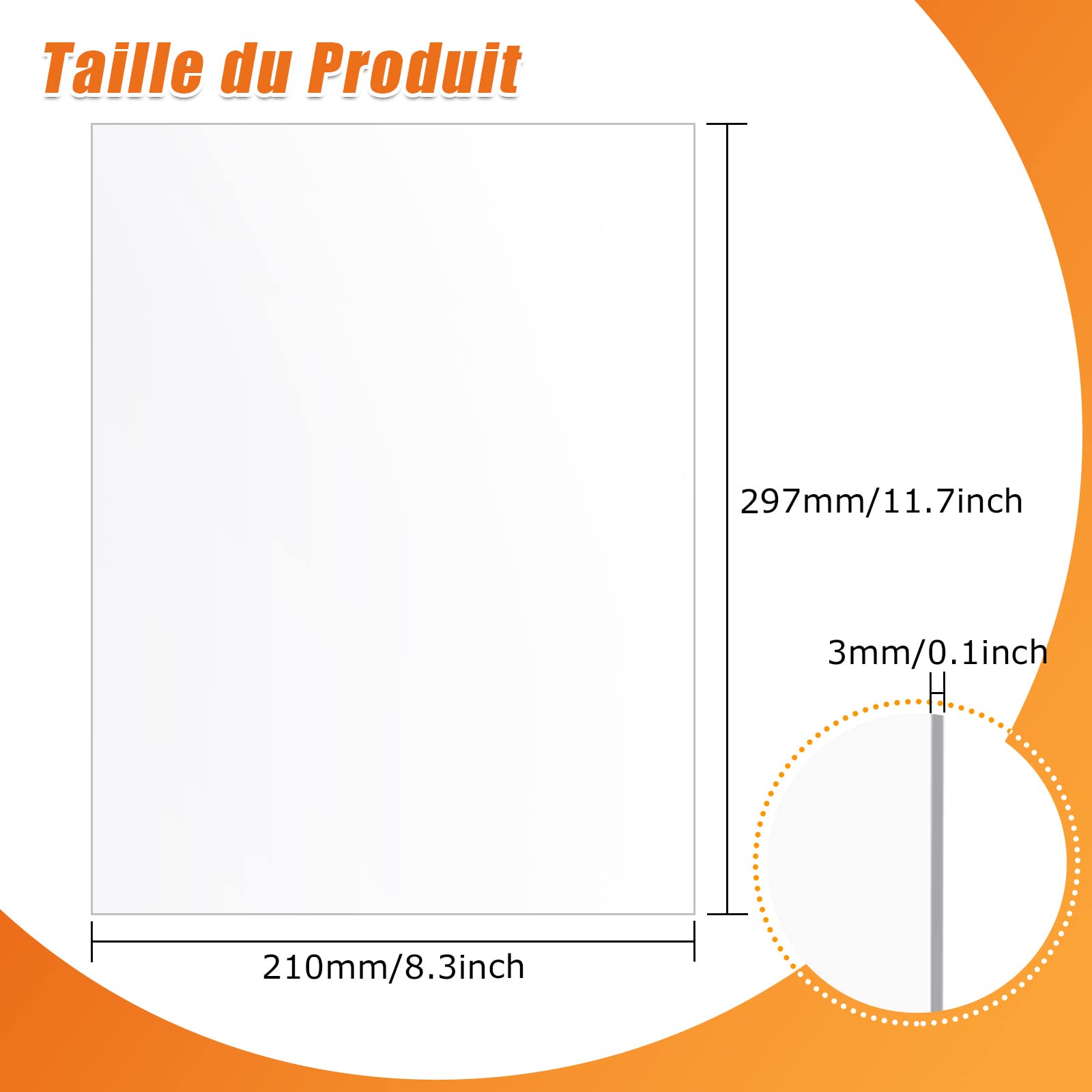 Materiel Creatif Transparent Lot De 12 Feuilles Acrylique Transparentes A4 (297x210mm) - 1mm D'épaisseur - Pour DIY, Décoration, Affichage Plexiglass 3mm