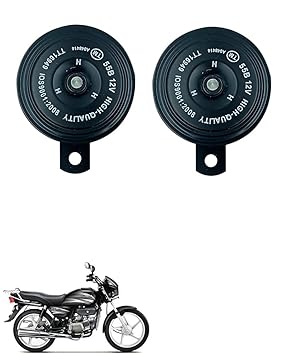 Znee Smart Motorcycle Horn Loud Sound Waterproof 12V 110DB (Set of 2) for Hero Splendor