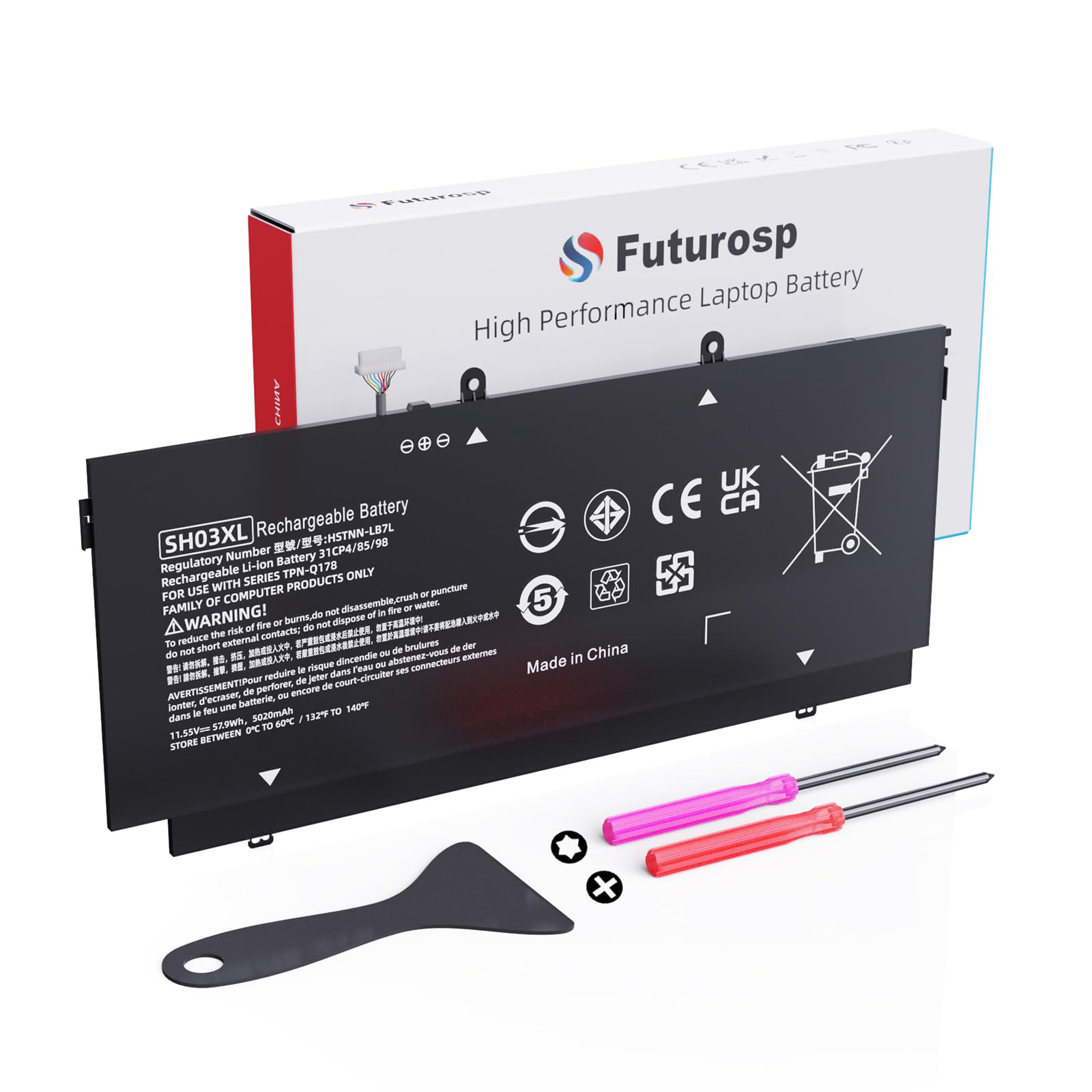 SH03XL 859356-855 Laptop Battery for HP Spectre X360 Convertible 13-AC0XX Replacement 13-AC023DX 13-AC013DX 13-AC033DX 13-W023DX 13-W013DX 13-W0XX 13-AB0XX, Fit SH03057XL CN03XL 859026-421 HSTNN-LB7L