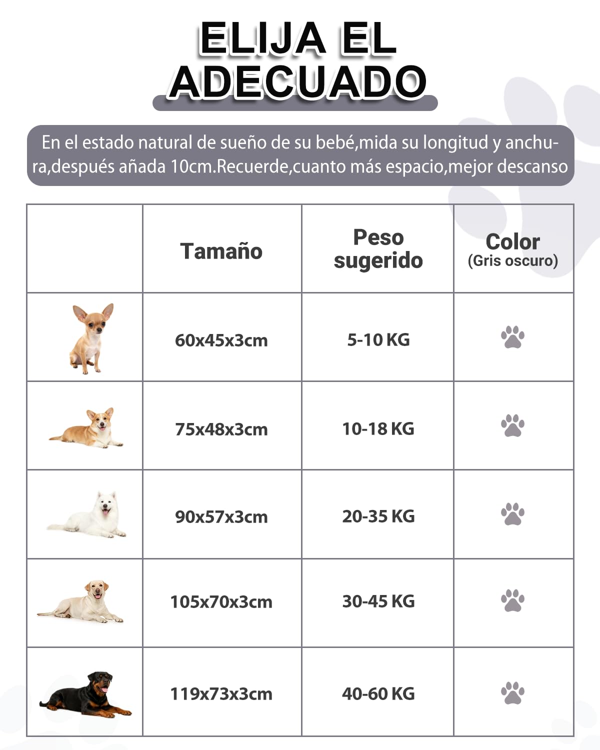 Favodormir Cama Perro Mediano Impermeable-90x57cm,Alfombra para Perros en Cuero Artificial,Colchón Lavable & Fácil de Limpiar,Exterior Portátil & Compacto Tapete Perro,Interior & Viaje,Gris - 3