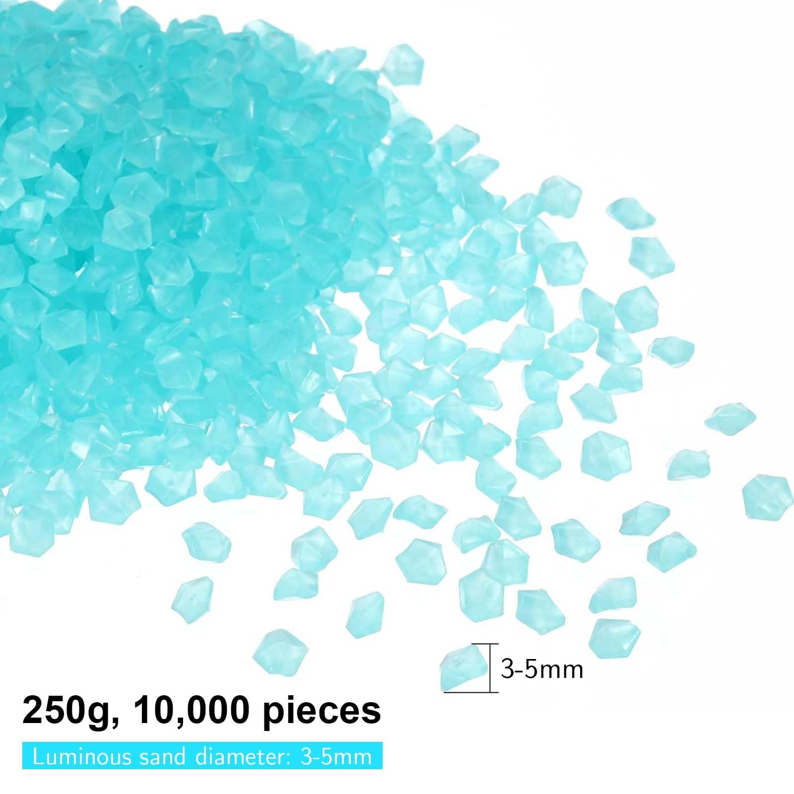 250 G Ghiaia per Giardino Sassi da Giardino Pietra Luminosa Pietre Luminose da Giardino Decorazioni Acquario Ghiaia per Acquario Sassi Decorativi per Decorare Cortili o Interni (Blu)