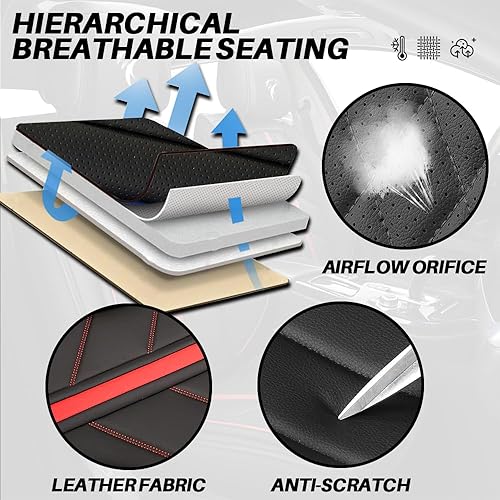 Miniatura 4 de Fundas de asiento de automóvil de lujo para Mazda CX-3 CX-30 CX-5 CX-50 CX-9 CX-90 Mazda3 Mazda9, fundas de asiento de cuero con 2 reposacabezas, 2