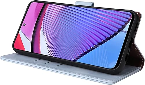 Miniatura 5 de LBYZCASE Funda tipo cartera para Moto G Power 2023 5G tarjetero con bloqueo RFID, cuero con tapa (función atril), magnética, a prueba de golpes,