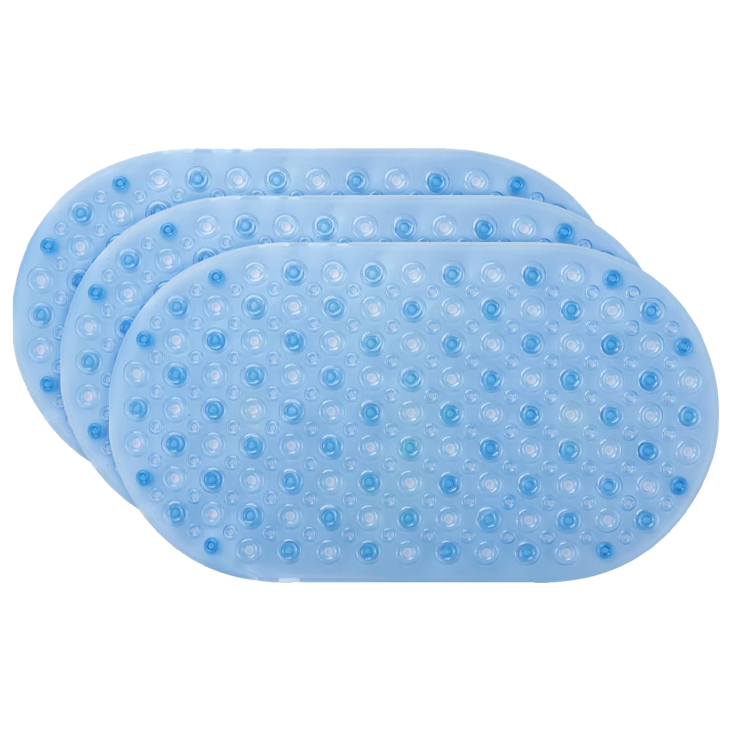 Kuber Industries Bath Mat | PVC Bathroom Mat | Shower Bath Mat | Floor Tub Mat | Bathroom Oval Mud Mat | Anti-Skid Shower Bathroom Mat | Q-01A |Pack of 3| Blue (B0CMXNXMQ1) Amazon Price History, Amazon Price Tracker