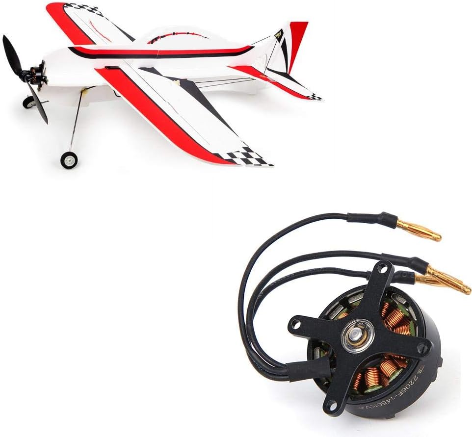 Keenso RC Brushless Motor, 2206 Metal Black 20A A650 1450KV Brushless Motor ESC RC Brushless Motor for Radiolink A560 Fixed Wing Replacement