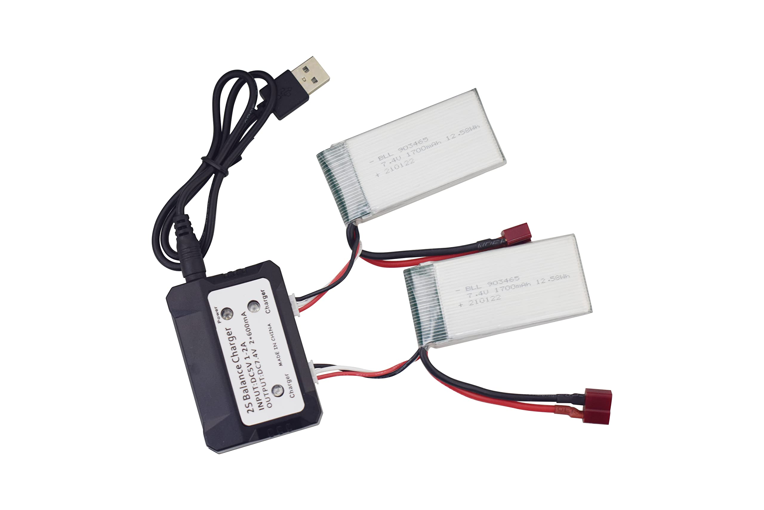 Bateria Lipo 7.4v Batería Li-Ion Zeee 2S 7.4V 3000mAh Con Conector Deans - 2 Unidades, Para Coche RC, Barco, Camión Escala 1/16 Batería Li-ion RC