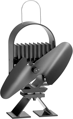 AirDeco I - Ventilador de estufa de calor - Potente diseño moderno, tecnología de baja temperatura de arranque ideal para estufas de leña, gas,