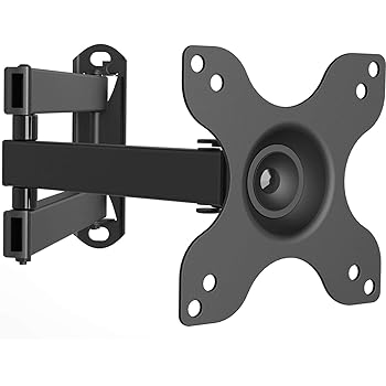 WALI Articulating TV LCD Monitor Wall Mount Full Motion 14 inch Extension Arm for Most 13 15 17 19 20 22 23 24 26 27 30 inch LED TV Flat Screen up to 33 lbs, VESA 75 and 100 (1330LM), Black