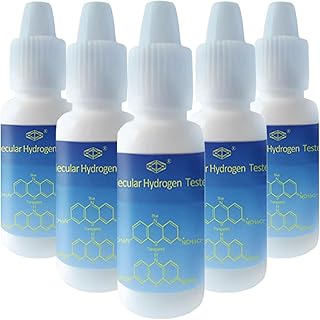 5 Pack Dissolved Hydrogen Test Reagent Measuring Molecular Hydrogen Concentration in Water Blue Drops for Hydrogen Water G...