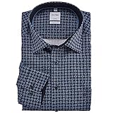 Manschette: Kombimanschette OLYMP Luxor Comfort fit Hemd Langarm Muster blau Größe 44