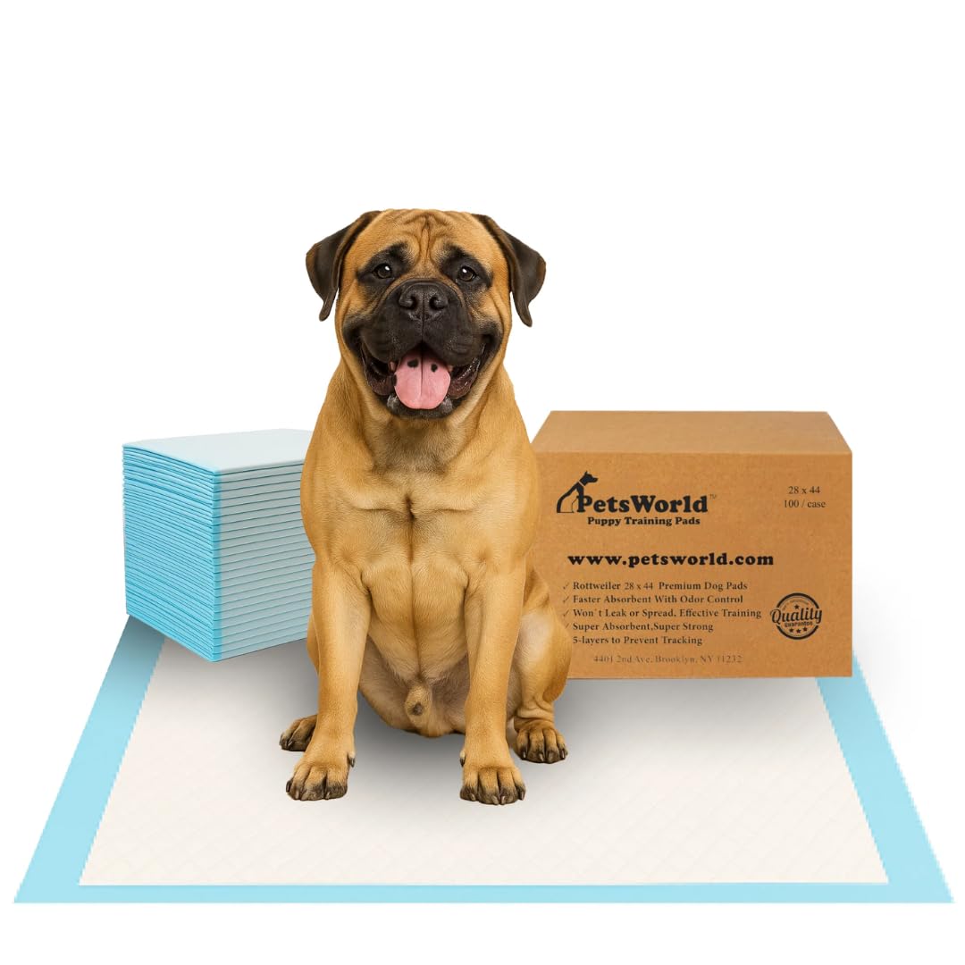 Amazon.com: PETSWORLD 2XL Puppy Pads, 28x44 Inch, 100 Count