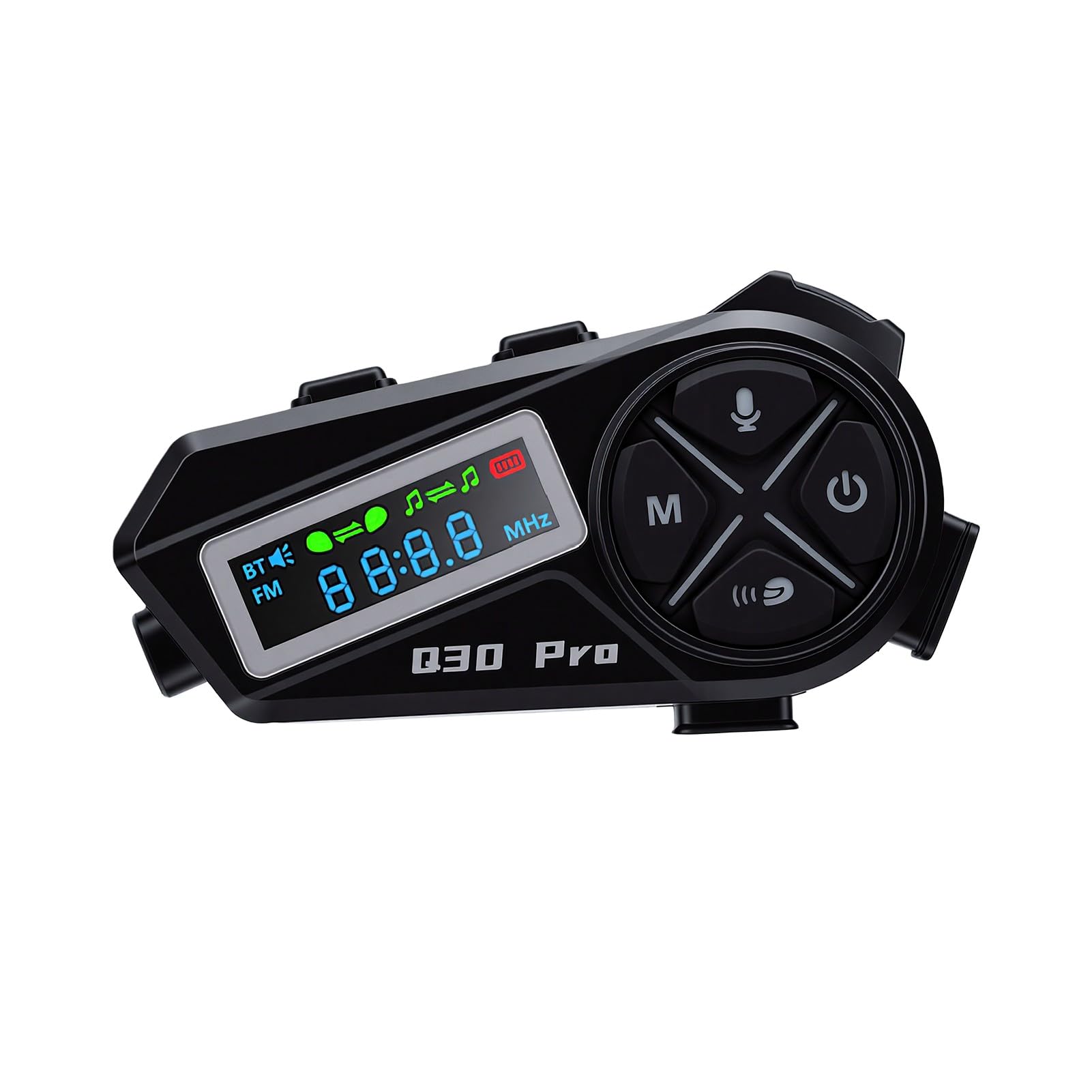 Fabater Auricolare Interfono per Moto con Display LED e Batteria a Lunga Durata per Motociclisti, Bluetooth 5.4 e Cancellazione del Rumore