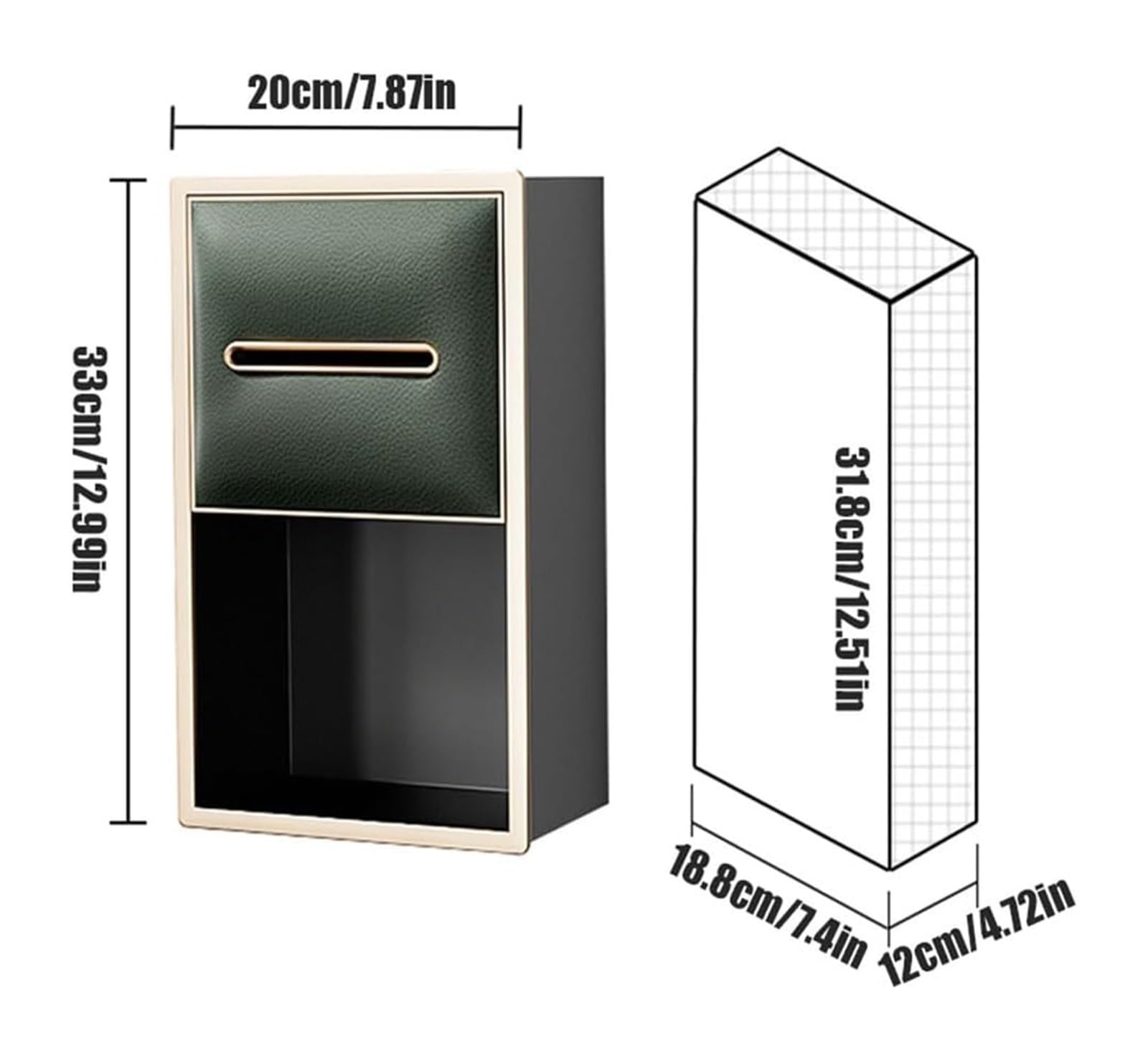 Duschregal aus Edelstahl – wasserdichte integrierte Aufbewahrung für Shampoo & Toilettenartikel, eleganter Champagner & Rot, 20 x 33 x 12,5 cm – modernes Design, rostfrei & langlebig